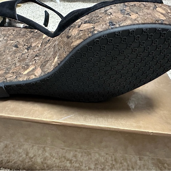 Authentic Gucci Corkscrew & Suede Wedge Platforms - Picture 7 of 11